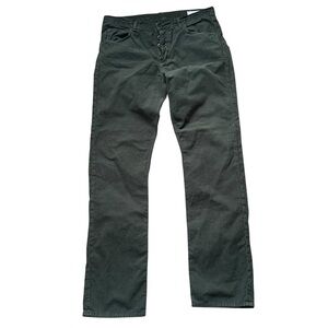 Rag & Bone RB 15X Slim Straight Corduroy Pants - Button Fly- Olive Green - 36